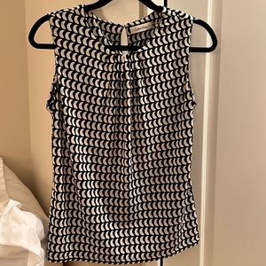 Calvin Klein Medium black and white print top size